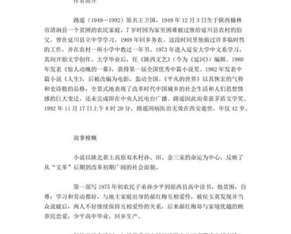 平凡的世界小说路遥，路遥《平凡的世界》简介？