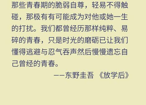 东野圭吾放学后经典句子,东野圭吾70句名言名句?_哪句最让你感慨!