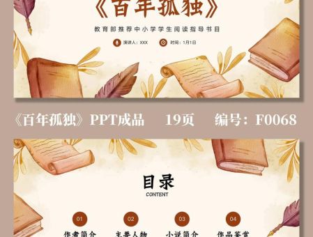 读书分享ppt成品,百年孤独读书分享ppt?